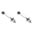 thumbnail image 4 of Vogacara Mini House Ceiling Lamp Black Indoor Gift Home Light Battery Toys Operated Outdoor Chandeliers LED Decoration Fashionable Negro 2piezas, 4 of 6