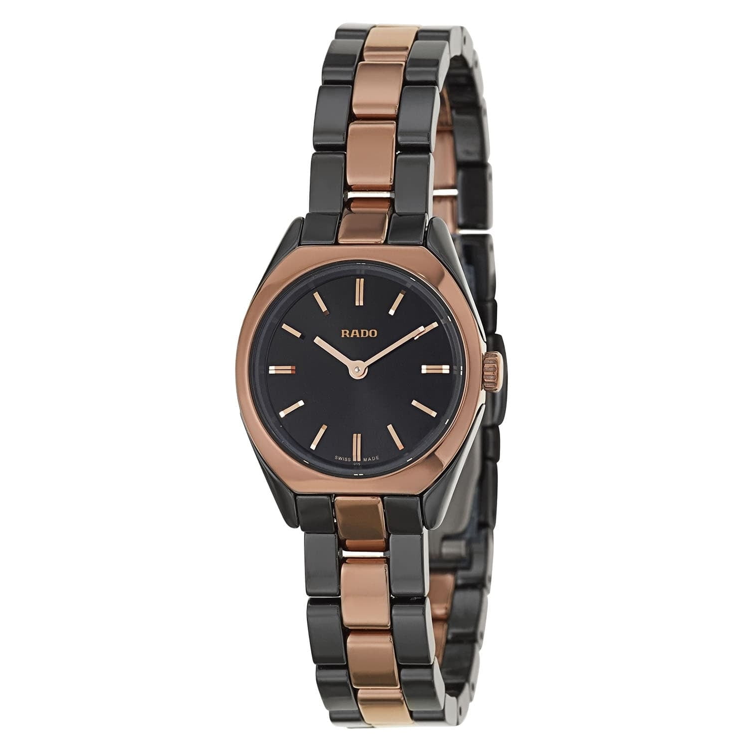 Rado - Rado Specchio Ceramic Women's Watch Black/Two-Tone/Rose-Tone - Walmart.com - Walmart.com