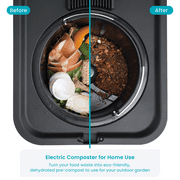 Home Zone Living 3 Liter White Electric Kitchen Composter with Auto Cleaning Cycle
