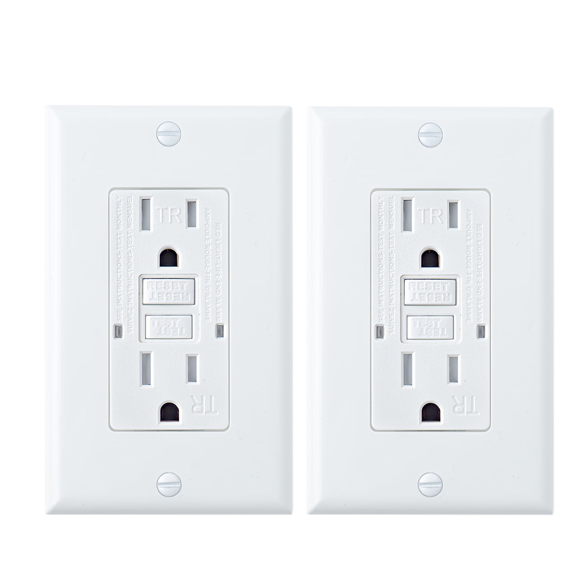 SURGERITE White 15A GFCI Tamper Resistant Outlet Receptacle w/ LED 20 Pack 