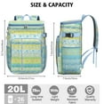 thumbnail image 3 of Travel Cooler Bag - Boho Bohemia Pioneer Flower Geometric Line Art Camping Beer Cooler Backpack with Bottle Opener- Waterproof Insulated Picnic Backpacks - Cooler Bag for Beach, 3 of 6