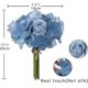 thumbnail image 2 of Flores artificiales ramo mixto rosas artificiales ramo de hortensias 9 cabezas reales, 2 of 5