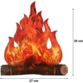 thumbnail image 2 of 3d Decorative Cardboard Campfire Centerpiece Artificial Fire Fake Flame-week, 2 of 4