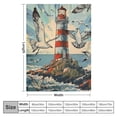 thumbnail image 4 of Shiartex  Lighthouse and Seagull Throw Blanket for Couch Bed Sofa Super Soft Cozy Blankets Lightweight Flannel Throw Blanket White, 4 of 6