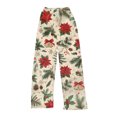 thumbnail image 4 of Women's Casual Fashion Christmas Pajama Pants, Long Sleepwear Trousers for Sports and Home Use, Comfortable and Soft Material for Nightwear and Lounging,Khaki,M, 4 of 6