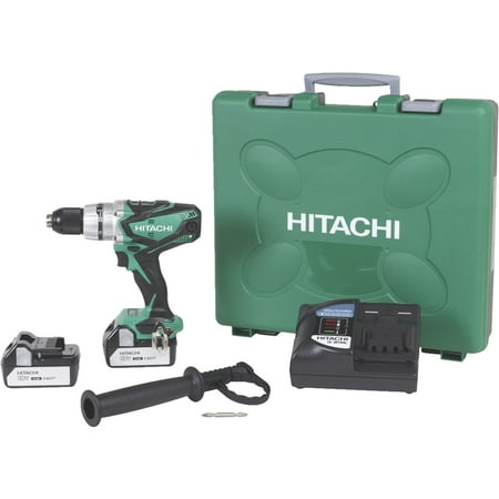 Hitachi 18v Lithium Ion Cordless Hammer Drill Kit Walmart Com