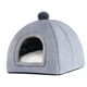 thumbnail image 5 of Cama para gatos, cama para perros, cabaña para dormir, siesta relajante, nido para perros y gatos semicerrado suave, tienda de campaña para gatos auto Gris L, 5 of 10