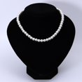 thumbnail image 4 of Ziurtnc 4/5/8/10mm Women Necklace Beaded Elegant Temperament Noble Dainty Luxury High Gloss Faux Pearl Clavicle Necklace Fashion Jewelry, 4 of 8