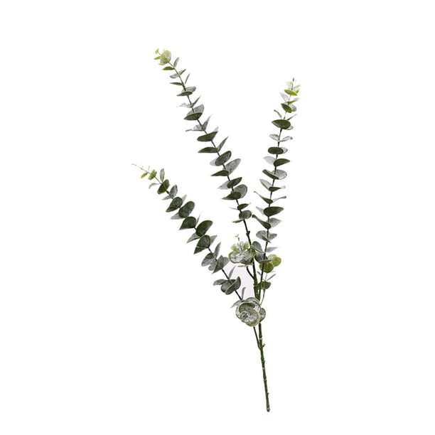 Hojas Artificiales De Eucalipto, Tallos De Eucalipto Verdes Portátiles, Vívidos Y De Aspecto Fresco, 3 Ramas Realistas Para Mesa De Boda
