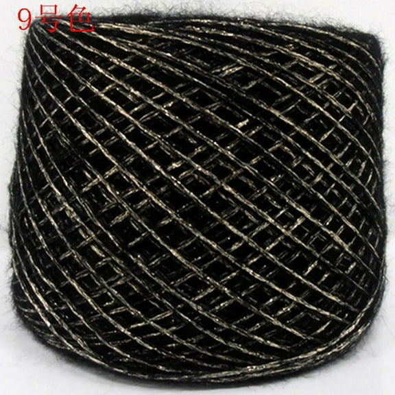 Firefly Hope 100g Soft & Shiny Yarn , Multicolor Yarn for Knitting, Crochet, Weaving, Landscapes Yarn, Multicolor Yarn for Knitting,Black Gold