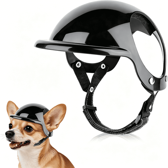 GASTROPOD Dog Helmet for Extra Small Dogs,Kitten Motorcycle Helmet with Ear Hole Design,Extra Small Dog Hat for Chihuahua Yorkie,Adjustable,X-Small