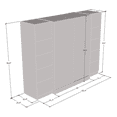 thumbnail image 6 of Aria 2D-EXEX Wardrobe with 2 Mirrors, 6 of 6