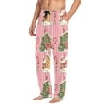 thumbnail image 2 of FORMRS Mens Pajama Pants with Pockets Sleepwear Lounge Bottoms Sizes S-2XL, Pink Christmas House, 2 of 7