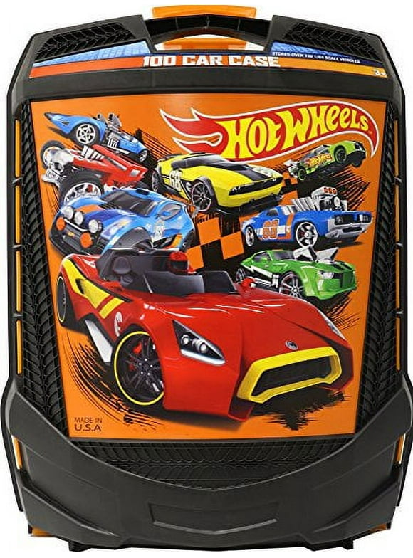 Hot Wheels 100-Car, Rolling Storage Case with Retractable Handle Hot Wheels 100-car