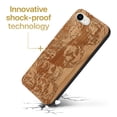 thumbnail image 3 of Case Yard Wooden Case Outside Soft TPU Silicone, Slim Fit Shockproof Wood Protective Phone Cover for Girls Boys Men and Women, Supports Wireless Charging Mount Rushmore Design case for iPhone-SE, 3 of 7