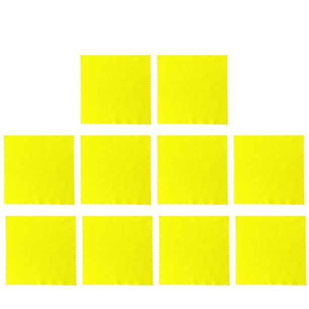Guardurnaity Toallitas para gafas de 100 piezas, novedad Individual a la moda, paño de limpieza distintivo de nuevo estilo duradero diferente Cadenas y cordones para anteojos amarilloC 15*15 CM
