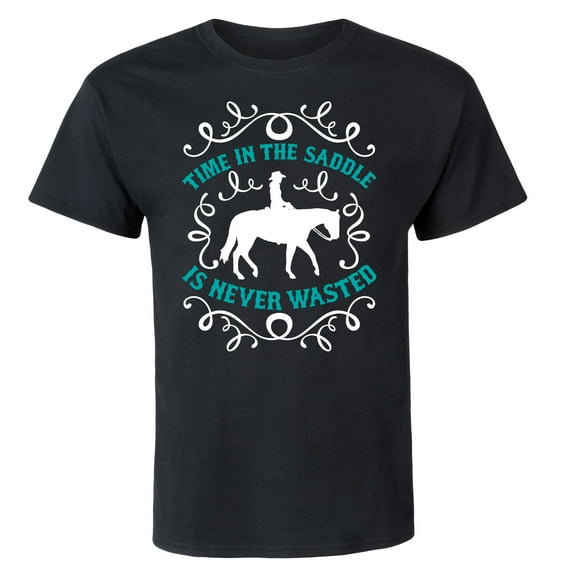 Country Casuals - Time In The Saddle Is Never Wasted - Men's Short Sleeve Graphic T-Shirt