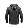 thumbnail image 5 of Wyobmus Men's Hooded Sweatshirts Fashion Solid Button Pullover Hoodies Workout Outdoor Sports Sweatshirt With Multi Pockets Dark Gray, 5 of 7