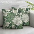 thumbnail image 3 of Creowell Sage Green White Pillow Covers Dahlia Floral Decorative Throw Pillows For Couch Geometry Flowers Modern Pillow Cases Home Decor For Sofa Couch Porch Patio Living Room Outdoor, 3 of 5