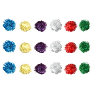 Chiwava 24pcs 1.8 Catnip Furry Cat Toys Ball Soft Pom Pom Balls Kitten Chase Quiet Play Assorted Color