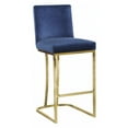 thumbnail image 1 of Meridian Furniture Heidi Modern Contemporary Velvet Counter Stool, Navy, 1 of 5