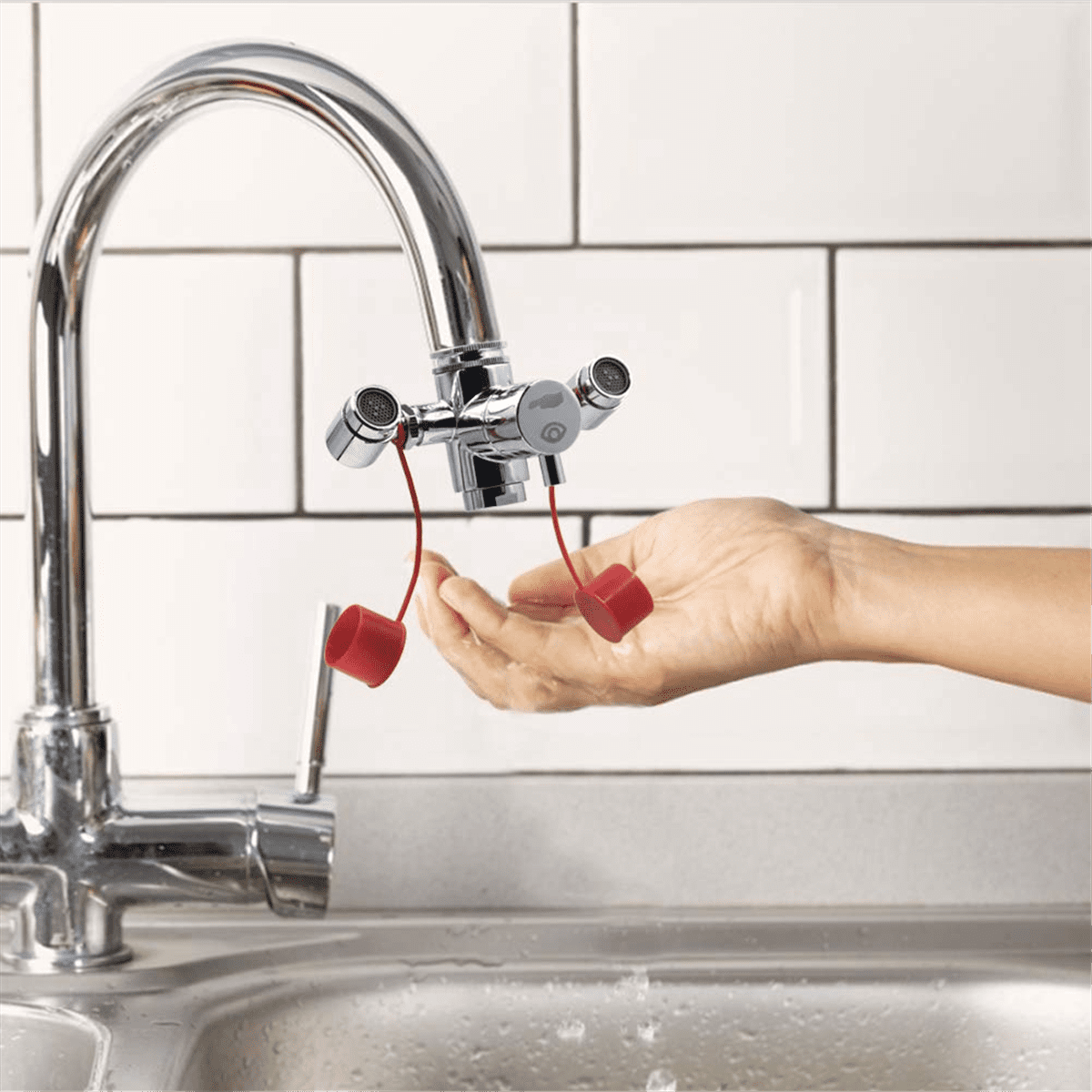 Faucet Mounted Eyewash Station with Cover,Reliable First-AID Emergency Eye Wash Unit for Sink Attachment Lab,Factory
