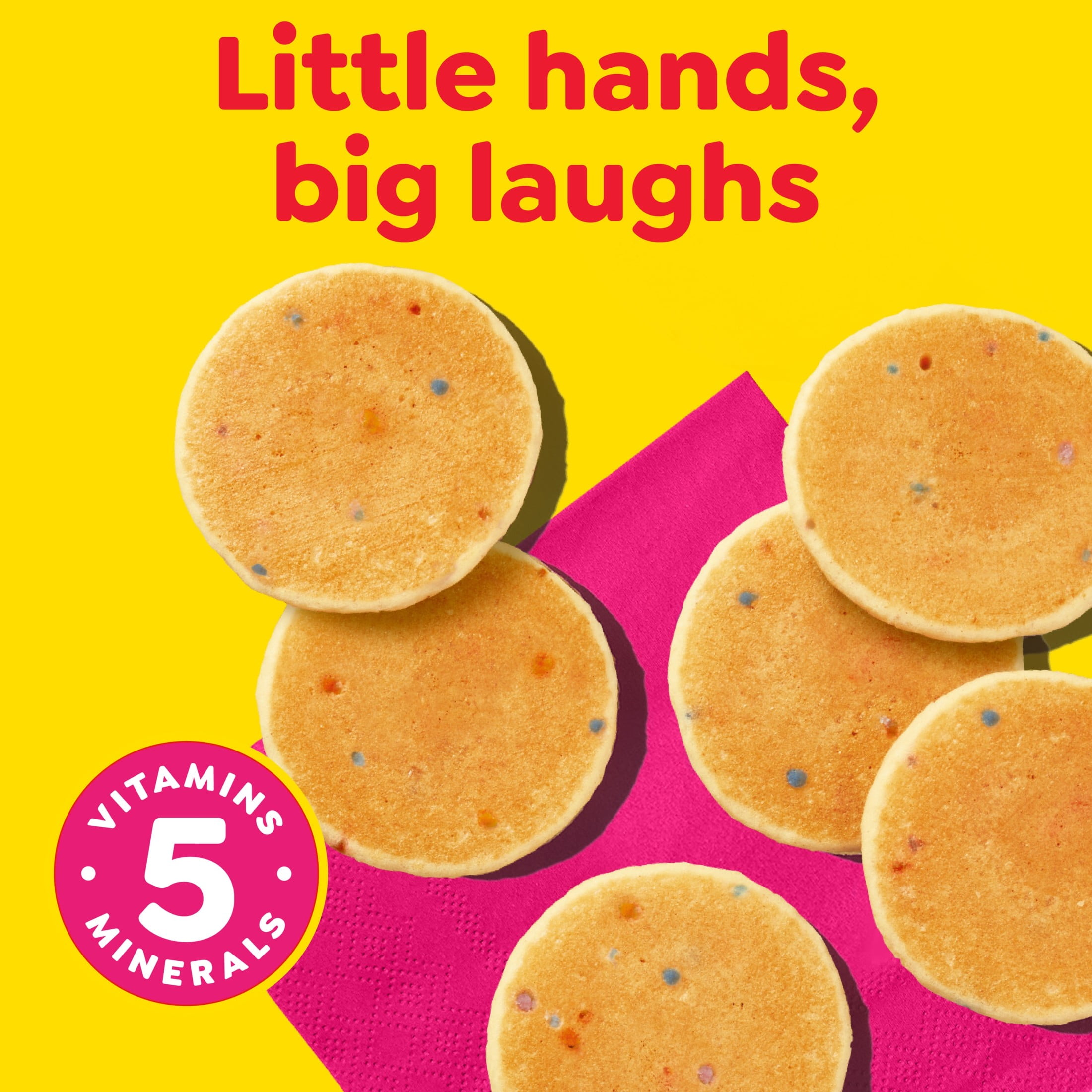Eggo Minis Birthday Cake Pancakes, Breakfast Food, 8.4 oz, 5 Count (Frozen)