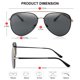 thumbnail image 3 of Gafas de sol polarizadas Peaoy Aviator Retro negras con protección UV 400 para hombres y mujeres, para viajes, pesca y conducción., 3 of 5