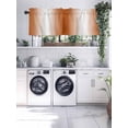 thumbnail image 7 of Kitchen Valances for Window, Abstract Orange White Gradient Light Filtering Rod Pocket Valance Curtain, Modern Minimalist Stripe Art &nbsp;Short Curtains Window Topper for Bedroom Living Room 54x18in, 7 of 7