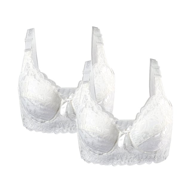 INSPIRE CHIC Women's Plus Size Full Coverage Padded Floral Underwired Bra