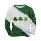 thumbnail image 1 of Tops para Mujeres de Moda Otoño Día de San Patricio Impresión Suelto Cuello Redondo Manga Larga Suéter Casual Suéter Blusa Invierno Acogedor, 1 of 3