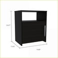 thumbnail image 4 of 3 Piece Bedroom Set, London Armoire + 2 Omaha Nightstands, Black | Particle Board | Bachelor's Chests, 4 of 10