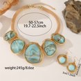 thumbnail image 2 of Fashion Irregular Resina Strass Collar Pendientes Set Viajes de verano Memorial Party Graduación Accesorios, 2 of 4