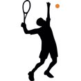 thumbnail image 2 of Serving Tennis Silhouette Wall Decal by Wallmonkeys Peel and Stick Graphic (36 in H x 17 in W) WM357222, 2 of 4
