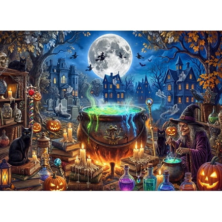 Witch s Cauldron 1000 Piece Jigsaw Puzzle by Vermont Christmas Company