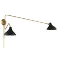 thumbnail image 5 of Trade Winds Genevieve 2-Light Wall Sconce in Matte Black with Natural Brass, 5 of 7