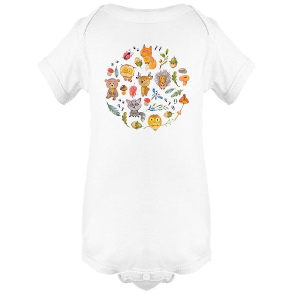 Wildlife Circle Bodysuit Infant -Image by Shutterstock,  12 Months
