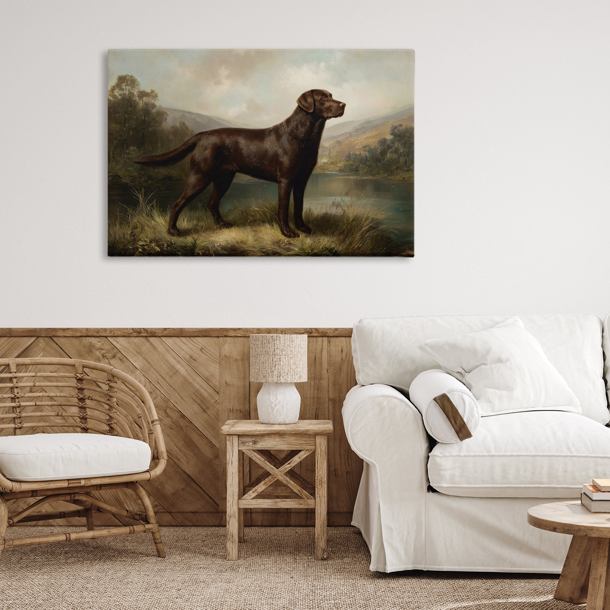 Stupell Industries On Alert Hunting Dog Canvas Wall Art, design by Petal Prints Design