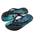 thumbnail image 2 of FUIALDOLG Boys Girls Open-Toe Sandals Ocean Horror Shark Print Summer Beach Water Slides Sandals(Toddler/Little Kid) Size 1, 2 of 7