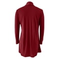thumbnail image 4 of DHFJKG Cardigan Sweaters For Women Knitted Solid Color Long Sleeve Loose Fit Open Front High-Low Jackets Lightweight Soft Outerwear, 4 of 9