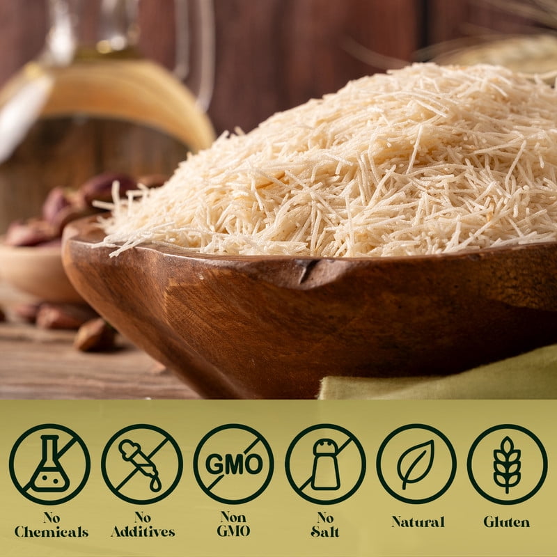 Kataifi Shredded Pastry, Dry & Shelf-Stable Kadayif for Kunafa & Baklava – 1.1 lb
