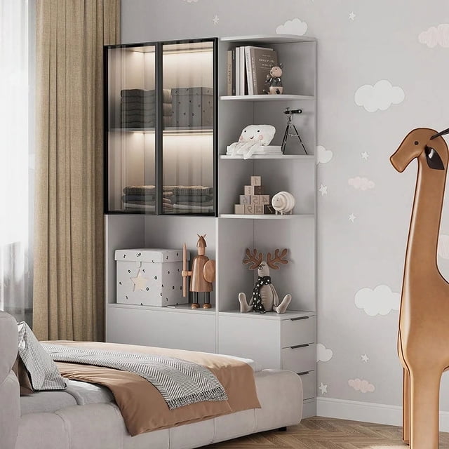 Closet System Wardrobe Nightstands Bed Heads Luxury Display Boho Disinfecting Wardrobe Bedroom Penderie Minimalist Furniture My Lux Decor Round
