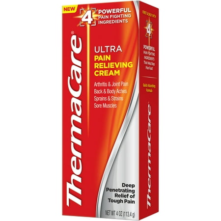 ThermaCare Ultra Pain Relieving Cream, Quick Absorbing Formula, Fast Pain Relief, Arthritis & Joint Pain, Back & Body Aches, Sprains & Strains, Sore Muscles (Best Pain Relief For Muscle Pain)