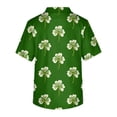 thumbnail image 5 of Fgvctg St. Patrick's Day Scrub Tops Men Holiday Short Sleeve Cute Shamrock Clover Printed Scrubs Tops Plus Size V Neck Work Shirt Scrub Workwear Nurse Uniform Medical T Shirts with Pockets Cyan M, 5 of 6