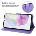 thumbnail image 3 of Asuwish Compatible with Samsung Galaxy A35 5G Wallet Phone Case and Tempered Glass Screen Protector Flip Credit Card Holder Stand Mandala Flower Cell Cover for A 35 35A A355G Women Men Purple, 3 of 8