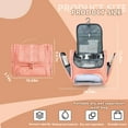 thumbnail image 2 of Hanging Travel Toiletry Bag for Women Men, Waterproof Cosmetic Makeup Organizer Bag Storage with Hook, Skincare Hygiene Bathroom Bag for Traveling Full Size Bottles (Pink), 2 of 7