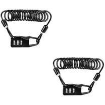 Set of 2 Security Lock for Bike Cable Combination Scooter Child Black
