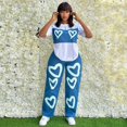 thumbnail image 3 of Conjunto de 2 piezas para mujer, ropa africana Dashiki, nueva moda de verano y otoño, top de manga corta y pantalón, traje de fiesta para mujer, conjuntos a juego, 3 of 4