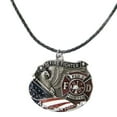 thumbnail image 5 of JEAN'S FRIEND Fire Firefighter Vintage Style Metal Charm Leather Necklace, 5 of 5