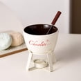 thumbnail image 5 of THLKIF Chocolate Fondue Mugs, Chocolate Melting Cup Set with Forks Candle Warmer, Mini Ceramic Coffee Warmer Mug, Fondue Cups With Forks For Date Night Birthday Wedding Gifts, 5 of 8